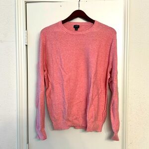 pink j crew cotton sweater